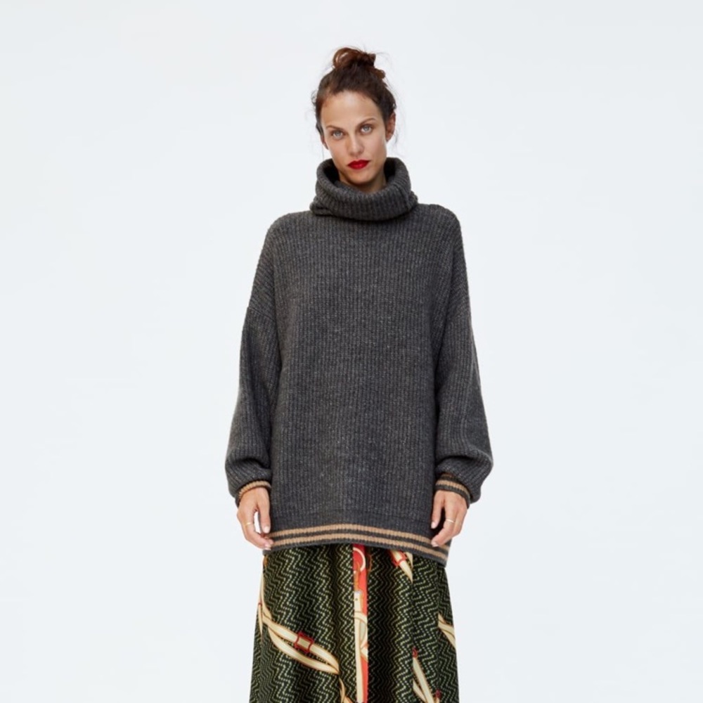 Zara Roll Neck Oversized Sweater